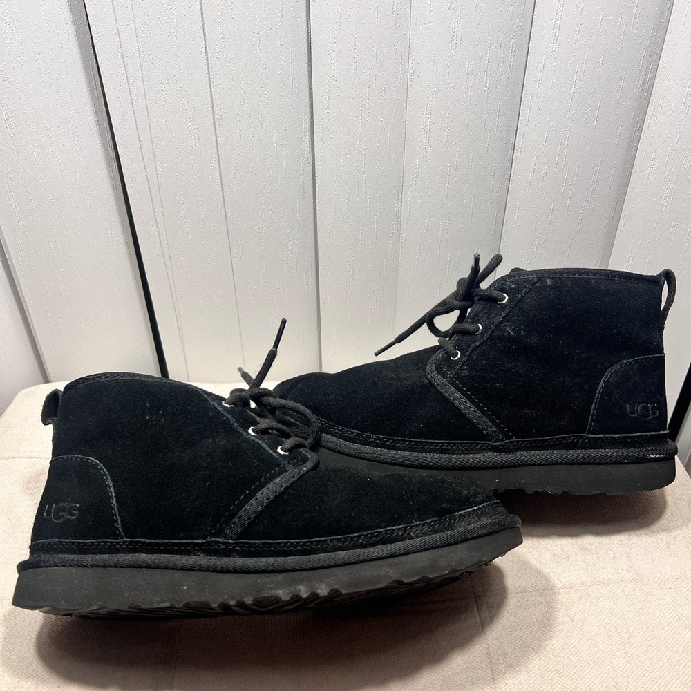 UGG K NEUMEL II Black Big Kids Unisex Suede Boots [1017320K] Size 6K [NA396]